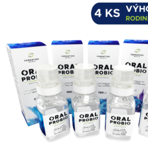 ORAL PROBIO 4 ks – Ústní voda s živými probiotiky 150 ml/ks
